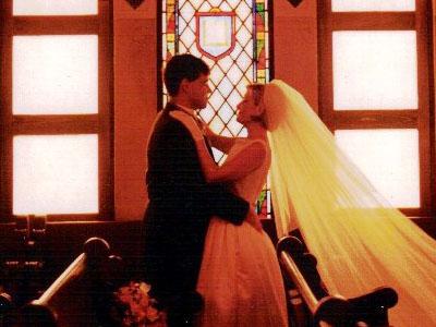 Bride and Groom at Coral Gables Congregational Church